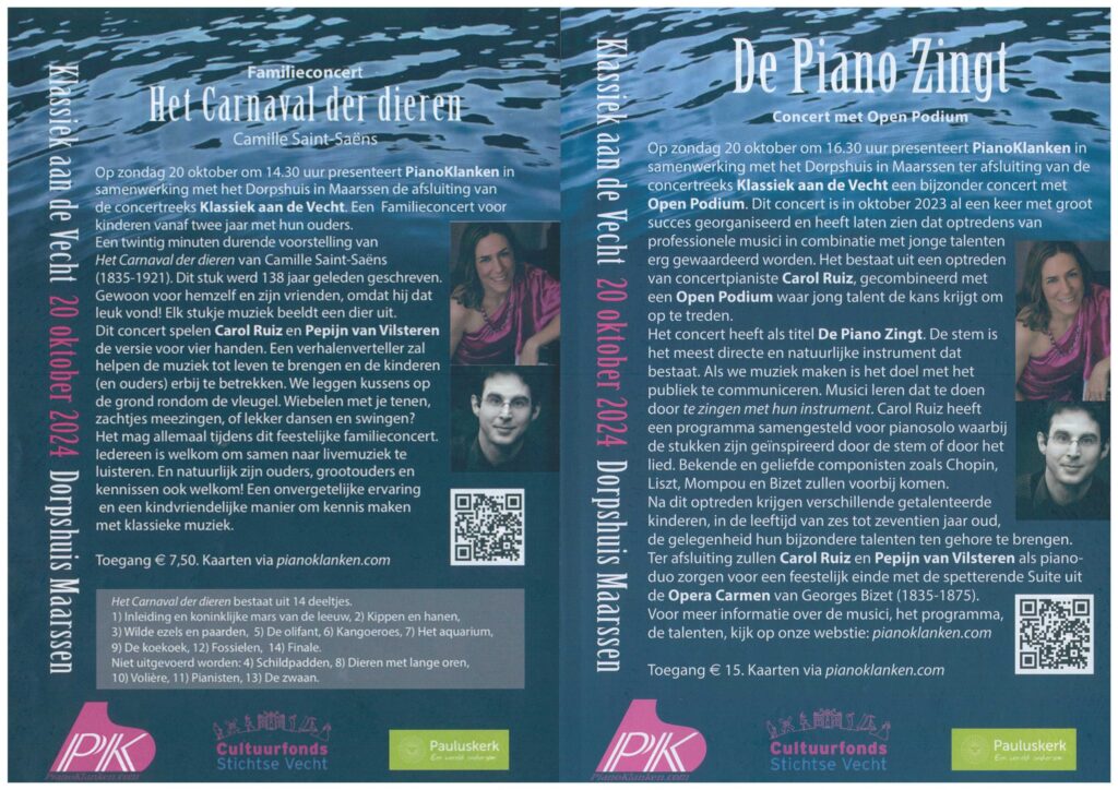 Flyers (achterzijden) Klassiek Aan De Vecht 20 oktober 2024